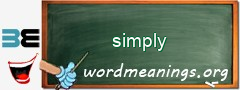 WordMeaning blackboard for simply